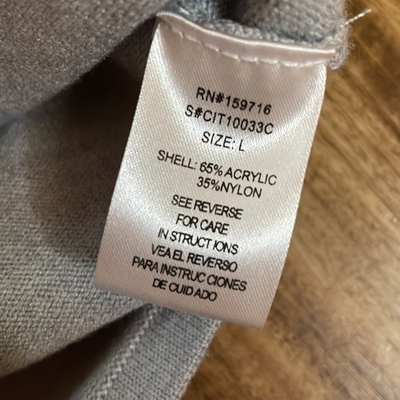 Boutique womens sweater Large striped off shoulder colorblock knit bell sleeve - Picture 4 of 5